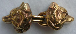 bronze wolf head clasp