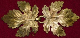 Grape Leaves - Single hook - Patinated
