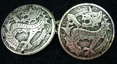 Dragon Medallion<br>Silvertone Antiqued