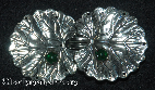 Lily Pad with Gems<br>Silvertone