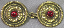 Tudor Rope Edge Rose, Red Stone