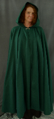 Cloak:1966, Cloak Style:Full Circle Cloak, Cloak Color:Spruce Green, Fiber / Weave:Polyester Fleece, Cloak Clasp:Dragon Knot, Hood Lining:Unlined, Back Length:51.5", Neck Length:21", Seasons:Fall, Spring.
