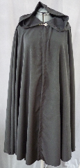 Cloak:2045, Cloak Style:Full Circle Cloak, Cloak Color:Black, Fiber / Weave:Sueded Polyester, water resistant, Cloak Clasp:Heritage, Hood Lining:Unlined, Back Length:49", Neck Length:20", Seasons:Summer.
