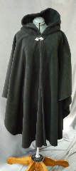 Cloak:2102, Cloak Style:Cape / Ruana, Cloak Color:Black, Fiber / Weave:Windblock Polar Fleece, Cloak Clasp:Vale, Hood Lining:Self-lining, Back Length:40.5", Neck Length:22", Seasons:Winter, Fall, Spring.