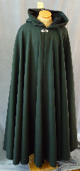 Cloak:2196, Cloak Style:Full Circle Cloak, Cloak Color:Dark Green, Fiber / Weave:Wool / cashmere, Cloak Clasp:Tree of Life, Hood Lining:Black Flocked Polyester, Back Length:57", Neck Length:23", Seasons:Winter, Fall, Spring.