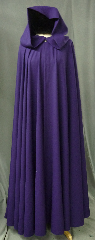 Cloak:2417, Cloak Style:Full Circle Cloak, Cloak Color:Vibrant Royal Purple, Fiber / Weave:Wool Blend, Cloak Clasp:Antiquity, Hood Lining:Unlined, Back Length:57", Neck Length:21.5", Seasons:Summer, Spring, Fall, Note:This vibrant royal purple full circle cloak was created<br>from a suiting fabric. The cloak<br>drapes beautifully, flows well, is wrinkle resistant<br>and provides shoulder warmth and wind resistance<br>suitable for cool spring and summer evenings..