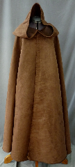 Cloak:2448, Cloak Style:Full Circle Cloak, Cloak Color:Chocolate brown, Fiber / Weave:Faux Suede, Cloak Clasp:Vale, Hood Lining:Unlined, Back Length:56", Neck Length:22", Seasons:Fall, Spring.