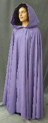 Cloak:2475, Cloak Style:Full Circle Cloak, Cloak Color:Lavender, Fiber / Weave:Peached Polyester Raincoat fabric, Cloak Clasp:Antiquity, Hood Lining:Unlined, Back Length:52.5", Neck Length:21", Seasons:Summer, Spring, Fall, Note:Sheds water!.