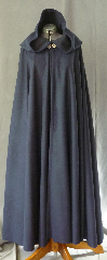 Cloak:2739, Cloak Style:Full Circle Cloak, Cloak Color:Navy Blue Heathered with Navy and Black, Fiber / Weave:80/20 Wool Blend, Cloak Clasp:Vale, Hood Lining:Unlined, Back Length:54", Neck Length:23", Seasons:Winter, Fall, Spring.