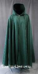 Cloak:2781, Cloak Style:Full Circle Cloak, Cloak Color:Forest Green, Fiber / Weave:100% Polyester Economy Fleece, Cloak Clasp:Vale, Hood Lining:Unlined, Back Length:53", Neck Length:23", Seasons:Fall, Spring.