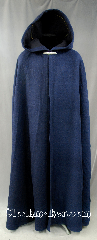 Cloak:2792, Cloak Style:Full Circle Cloak, Cloak Color:Heathered Navy and Sapphire Blue, Fiber / Weave:80% Wool / 20% Nylon, Cloak Clasp:Viking Bar, Hood Lining:Unlined, Back Length:62", Neck Length:21", Seasons:Fall, Spring, Note:This Heathered Navy and Sapphire Blue<br>Felted cloak is a great conversation piece<br>with flecks of multicolor felting throughout,<br> resulting in subtle variations in<br>color with different lighting.<br>Sized for taller individuals<br>but can be hemmed to your height.<br>Made of a medium weight wool blend<br>wonderful for cool evenings<br>in the fall or spring.<br>Finished off with a viking bar two prong clasp.<br>Dry Clean only..