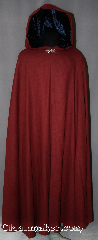Cloak:2847, Cloak Style:Full Circle Cloak, Cloak Color:Maroon, Fiber / Weave:100% Wool, Cloak Clasp:Vale, Hood Lining:Navy Blue Velvet, Back Length:54", Neck Length:20", Seasons:Spring, Fall, Note:This Lightweight Maroon cloak has a<br>dramatic swoosh/drape perfect for<br>cool evenings. Accented with a<br>Silvertone Vale hook-and-eye clasp<br>and Navy velvet lined hood.<br>Dry Clean only..