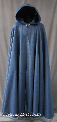 Cloak:2856, Cloak Style:Full Circle Cloak, Cloak Color:French Blue, Fiber / Weave:Economy Fleece, Cloak Clasp:Vale, Hood Lining:Unlined, Back Length:57", Neck Length:23", Seasons:Spring, Fall, Note:This warm fleece cloak is<br>versatile and easy to maintain.<br>It is machine washable and<br>features a Silver tone Vale clasp..