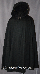 Cloak:2916, Cloak Style:Shaped Shoulder, Cloak Color:Black, Fiber / Weave:100% Cotton, Cloak Clasp:Alpine Knot - Silvertone, Hood Lining:Unlined, Back Length:44", Neck Length:20.5", Seasons:Fall, Spring, Note:Machine washable!<br>Perfect for cool evenings adding<br>a touch of drama and elegance.<br>This cloak features a light weight<br>100% cotton fabric accented with<br>a with a silver tone alpine knot<br>hook-and-eye clasp..