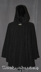 Cloak:3127, Cloak Style:Ruana, Cloak Color:Black, Fiber / Weave:Polyester Fleece, Cloak Clasp:Vale, Hood Lining:Fleece, Back Length:37" back<br>33" overarm, Neck Length:24.5", Seasons:Summer, Fall, Spring, Note:Plush and cozy, perfect for lounging<br>around the house or<br>walks on a cool clear night.<br>Extremely light weight this ruana<br>makes a great driving cloak with<br>shorter sides for easy arm mobility.<br>Made from recycled soda bottle<br>200 weight fleece<br> that does not pill.