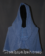 Cloak:3139, Cloak Style:Pullover Capelet w/ pouch, Cloak Color:Periwinkle Blue, Fiber / Weave:Rayon weave, Cloak Clasp:None, Hood Lining:Unlined, Back Length:15", Neck Length:28", Seasons:Fall, Spring, Summer, Note:Too hot for a full circle cloak?<br>This light weight pullover caplet<br>is the perfect non toxic sunscreen.<br>The pointed hood is very roomy,<br>2x deeper than our average hoods!<br>with a 44" diameter opening!<br>Made of a lightweight breathable<br>woven rayon with a<br>matching coin pouch. <br>Machine washable lay flat to dry..
