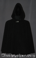 Cloak:3189, Cloak Style:Full Circle Cloak, Cloak Color:Black, Fiber / Weave:Fleece, Cloak Clasp:Vale, Hood Lining:Unlined, Back Length:29.5", Neck Length:23", Seasons:Fall, Spring, Note:Made of a plush cuddly fleece<br>this short full circle cloak is sized<br>for both for youth or adults.<br>Versatile for either lounging on<br>the couch or snuggling on outings. <br>The short full circle design allows<br>adults easy arm access for<br>everyday activities.<br>Accented with a silver tone<br>Vale hook and eye clasp.<br> Made with fleece that is machine washable<br>durable and long lasting..