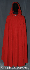 Cloak:3263, Cloak Style:Full Circle Cloak, Cloak Color:Red, Fiber / Weave:Basket Weave Wool cashmere, Cloak Clasp:Vale, Hood Lining:Unlined, Back Length:55", Neck Length:20", Seasons:Fall, Spring, Note:Gorgeous and kitten soft this<br>full circle cloak is a<br>classic red cashmere  blend<br>with a checkered basket-weave<br>for a eye-catching texture.<br>Sunglasses may be needed for <br>all the photos people will ask to<br>pose for while you run errands.<br>Spot or dry clean only.<br>Can not be reproduced..