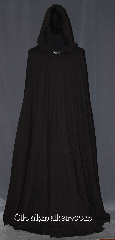 Cloak:3366, Cloak Style:Full Circle Cloak, Cloak Color:Dark Chocolate, Fiber / Weave:Wool Twill, Cloak Clasp:Vale, Hood Lining:Unlined, Back Length:62", Neck Length:24", Seasons:Fall, Spring, Southern Winter, Note:Long lightweight and lovely this<br>dark chocolate full circle cloak<br>is ideal for cool fall evenings<br>with enough room for two to<br>snuggle or use as a blanket.<br>Adorned with vale clasp.<br>can be hemmed to height<br>easy care machine washable..