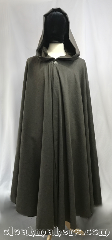 Cloak:3801, Cloak Style:Full Circle Cloak, Cloak Color:Brown Heathered with<br>grey and olive green, Fiber / Weave:Cotton blend, Cloak Clasp:Vale, Hood Lining:unlined, Back Length:51", Neck Length:22", Seasons:Fall, Spring, Summer, Note:Adorned with a silvertone vale clasp,<br>this brown cotton blend cloak is<br>heathered with grey and olive green.<br>It is a full circle cloak made for summer!<br>Machine washable!.