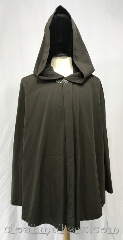 Cloak:3807, Cloak Style:Full Circle Cloak, Cloak Color:Mushroom Brown, Fiber / Weave:Polyester, Cloak Clasp:Vale, Hood Lining:unlined, Back Length:33", Neck Length:18", Seasons:Fall, Spring, Note:A mushroom brown full circle cloak<br>made from easy to care for polyester.<br>Closes with a silvertone vale clasp.<br>Machine washable!.