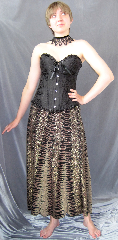 Skirt:K183, Skirt Color:Animal Print, Fiber:Nylon, Length:37", Waist:26-36".