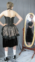 Skirt:K188, Skirt Color:Brown Reversible bustle.