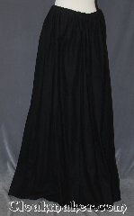 Skirt:K388, Skirt Color:Black, Skirt Style:A Line, Fiber:Linen Blend, Length:42", Waist:50".