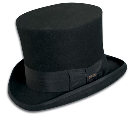 Black Mad Hatter Top Hat