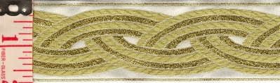 Trim: Braid, large (Gold on White)