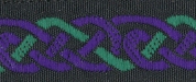 Purple/green celtic knot on black