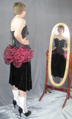 Pink Floral Bustle K199 Up