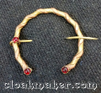 Penannular<br>Tiny Red Round Glass<br>Medium