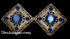 Filigree Diamond<br>w/5 Blue glass