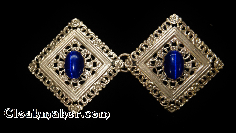 Filigree Diamond<br>w/Blue glass