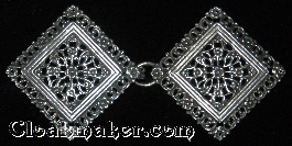 Filigree Diamond Floral<br>Silvertone