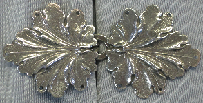 Geranium Leaves<br>Large, Silvertone