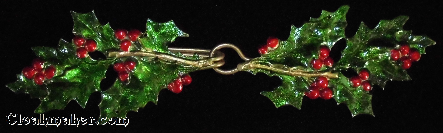 Holly Sprig w/ berries<br>Enameled