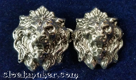 Lion Heads<br>Silvertone