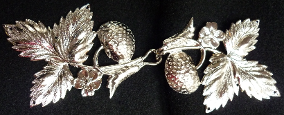 Strawberry Leaves<br>Silvertone