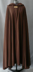 Cloak:1706, Cloak Style:Full Circle Cloak, Cloak Color:Milk Chocolate Brown, Fiber / Weave:WindPro Fleece, Cloak Clasp:Vale - Goldtone, Hood Lining:self lining, Back Length:49", Neck Length:21", Seasons:Winter, Fall, Spring.