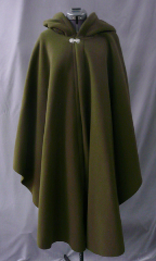 Cloak:1753, Cloak Style:Cape / Ruana, Cloak Color:Loden Green, Fiber / Weave:200 Wt Polar Fleece, Cloak Clasp:Medallion, Hood Lining:Self-lining, Back Length:46", Neck Length:23", Seasons:Spring, Fall, Winter.