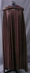 Cloak:1756, Cloak Style:Full Circle Cloak, Cloak Color:Dark Chocolate, Fiber / Weave:Polysuede, Cloak Clasp:Alpine Knot - Goldtone, Hood Lining:Self-lining, Back Length:51", Neck Length:21", Seasons:Winter, Fall, Spring.