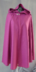 Cloak:2089, Cloak Style:Fuller Half Circle Short, Cloak Color:Dusty Rose, Fiber / Weave:Wool Gabardine, Cloak Clasp:Fleur de Lis, Hood Lining:Unlined, Back Length:38", Neck Length:20.5", Seasons:Fall, Spring, Note:This wool gabardine short cloak is lightweight and flowy.<br>It's a very pretty dusty rose color, finished with a pewter Fleur de Lis clasp..