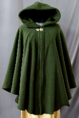 Cloak:2240, Cloak Style:Cape / Ruana, Cloak Color:Green, Fiber / Weave:WindPro Lite Fleece, Cloak Clasp:Vale, Hood Lining:Self-lining, Back Length:38", Neck Length:24", Seasons:Spring, Fall, Southern Winter, Winter, Note:Water resistant.