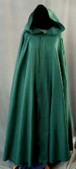 Cloak:2248, Cloak Style:Full Circle Cloak, Cloak Color:Green, Fiber / Weave:Fleece, Cloak Clasp:Fleur de Lis, Hood Lining:Unlined, Back Length:56.5", Neck Length:24", Seasons:Spring, Fall, Summer.