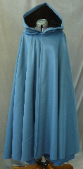 Cloak:2641, Cloak Style:Full Circle Cloak, Cloak Color:Teal, Fiber / Weave:100% Wool Melton, Hood Lining:Black Silk Velvet, Back Length:46", Neck Length:21", Seasons:Winter, Fall, Spring, Note:Dry Clean only.