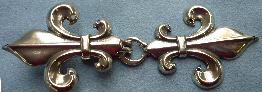 silvertone classic fleur-de-lis clasp