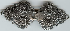 pewter triple medallion clasp