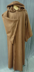 Robe:R170, Robe Style:Jedi Robe Episode I Obi-Wan, Robe Color:Brown, Front/Collar:Hooded with black hook and eye, Fiber:Fleece, Neck:21", Sleeve:35", Chest:60", Length:62", Height:Up to 6'2".